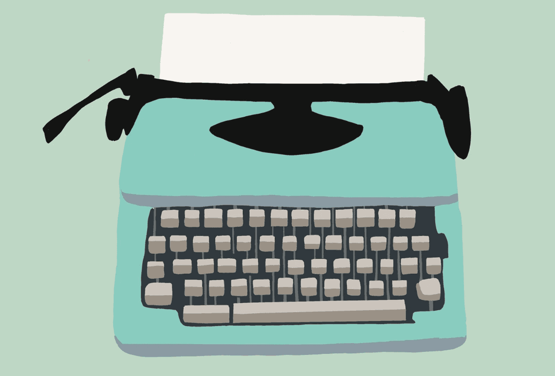 Write a Book with Kim Purcell — typewriter illustration